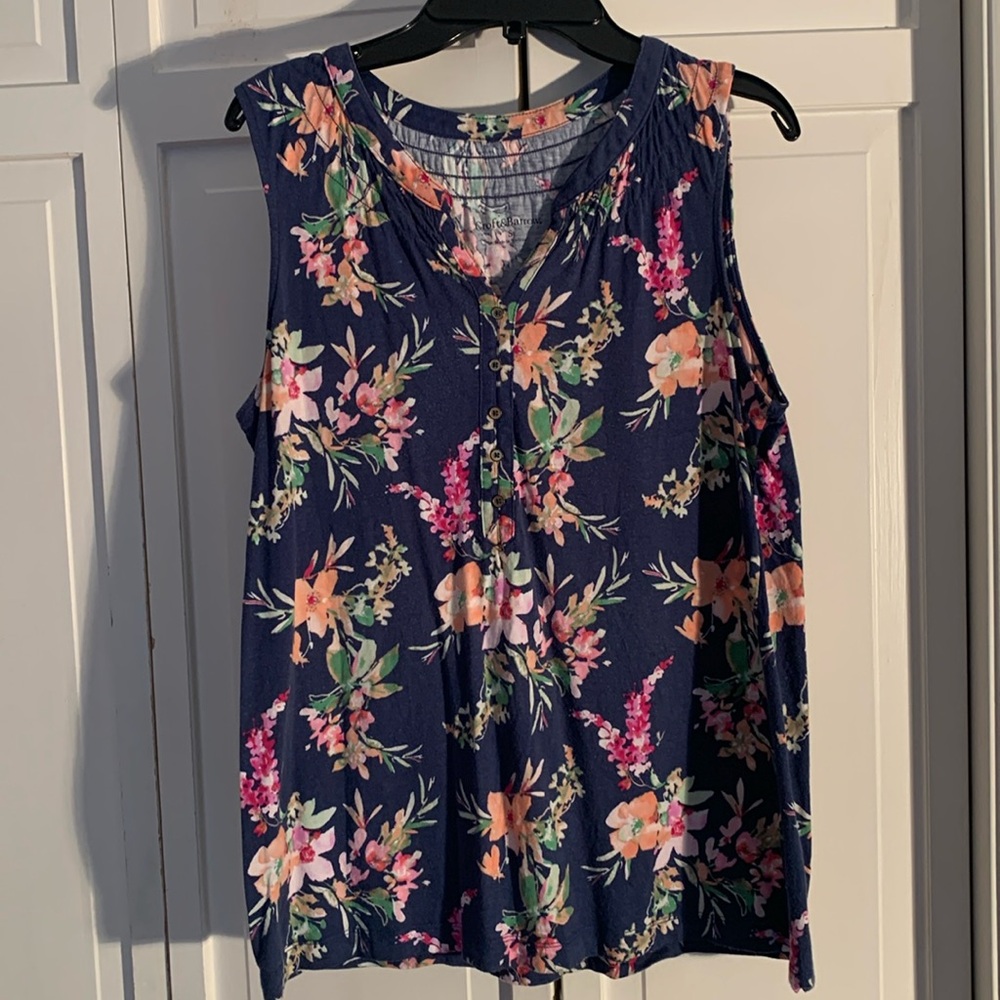 Croft & Barrow Multi-colored Floral Sleeveless Top
